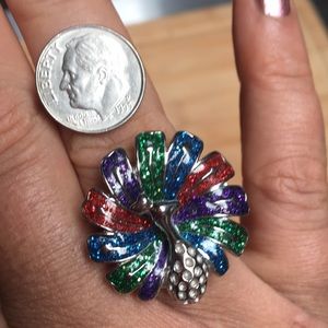 Steel Peacock Ring 9